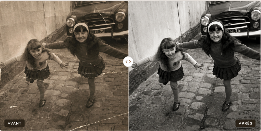 Jeu d'enfant dans une rue pavée